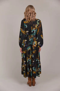 Elsie Maxi Dress - Botanical Black - EB&IVE Dress NZ LUMA