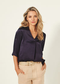 Fatima Top - Navy - LEMON TREE Top NZ LUMA