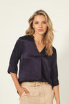 Fatima Top - Navy - LEMON TREE Top NZ LUMA