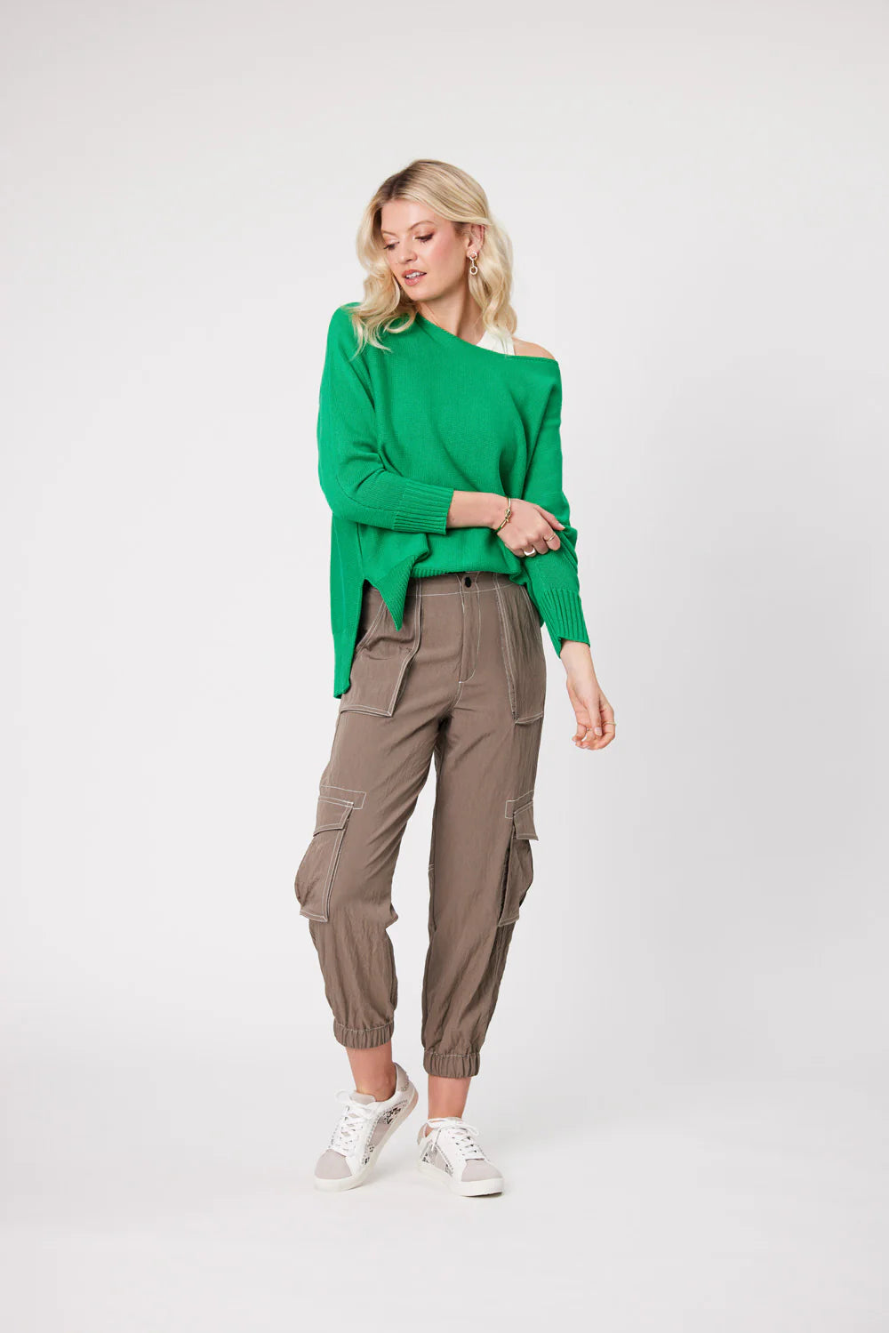 Fionna Knit Green - LEMON TREE Top NZ LUMA