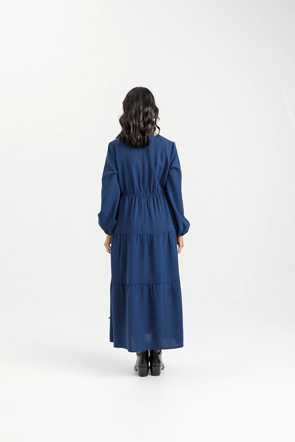 Flora Dress - Indigo Blue - HOME LEE Dress NZ LUMA