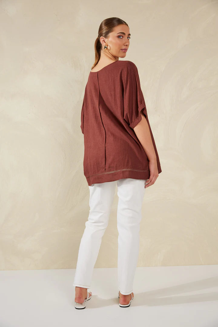 Florence Relaxed top - Espresso -HAVEN Top NZ LUMA