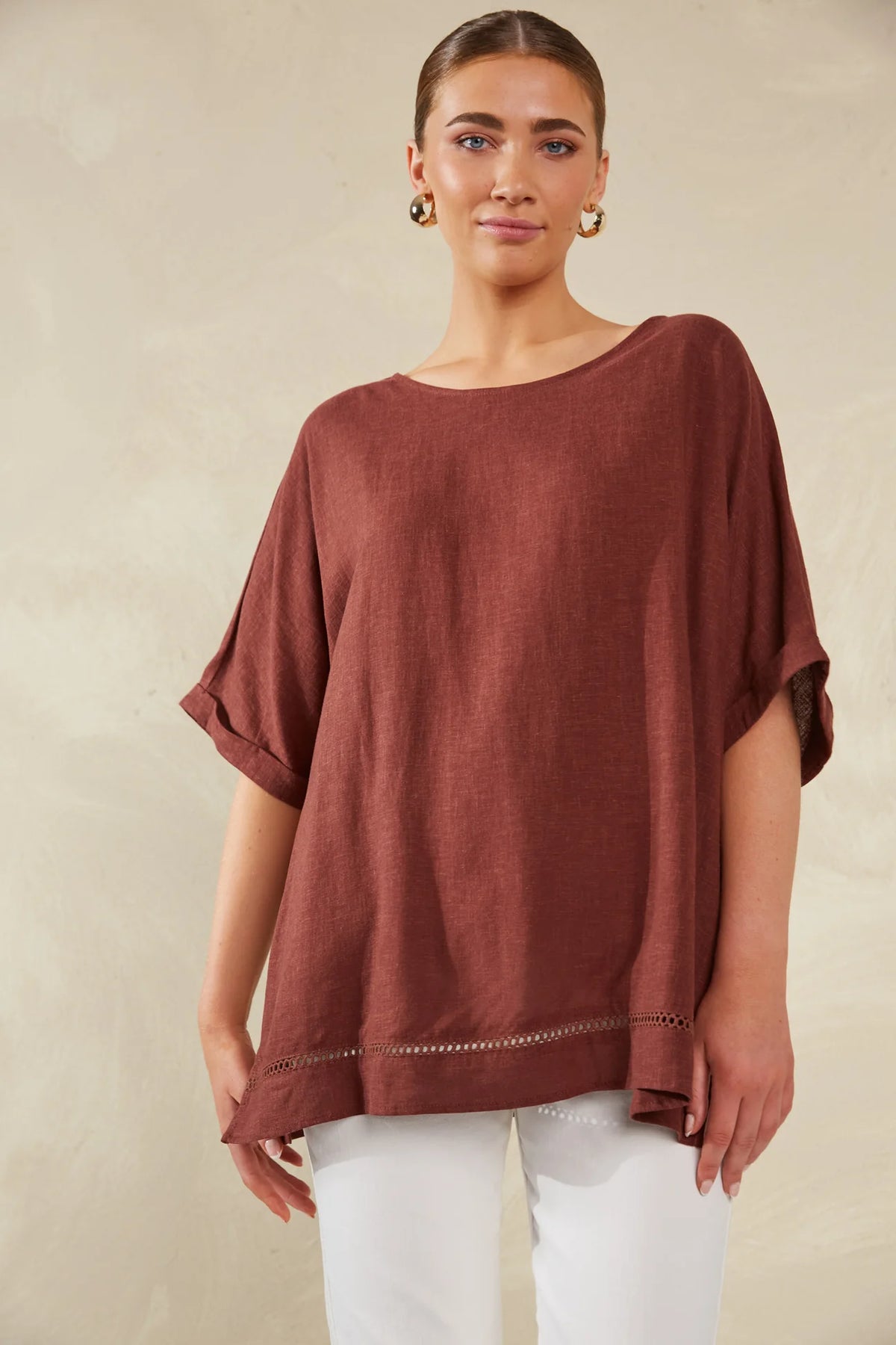 Florence Relaxed top - Espresso -HAVEN Top One Size NZ LUMA