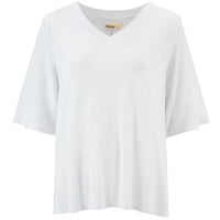 MOKE -Zoe V Neck Tee- White