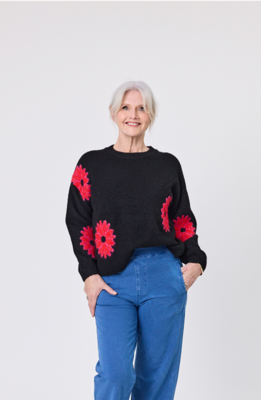 Gilda Wool Knit - Black - LEMON TREE Top NZ LUMA