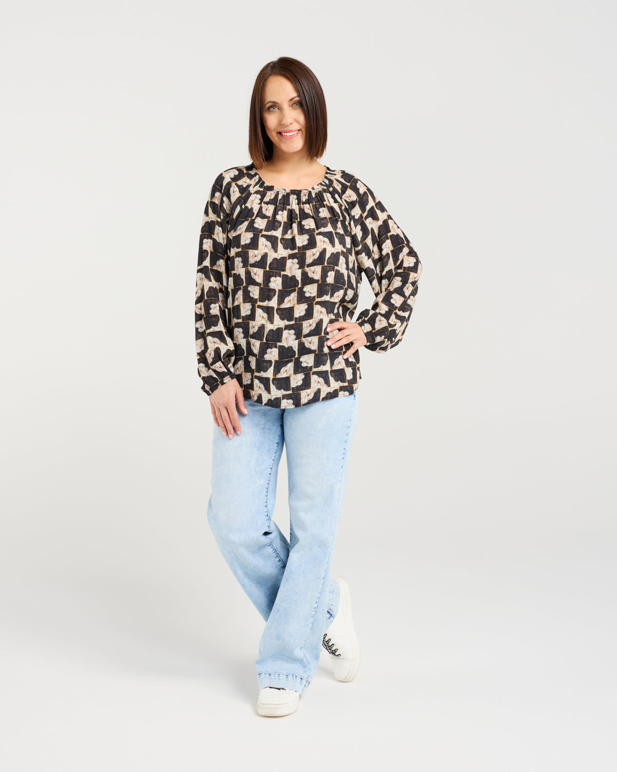 Gloria Top - Golden Grid - SEDUCE Top NZ LUMA