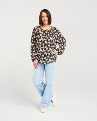 Gloria Top - Golden Grid - SEDUCE Top NZ LUMA