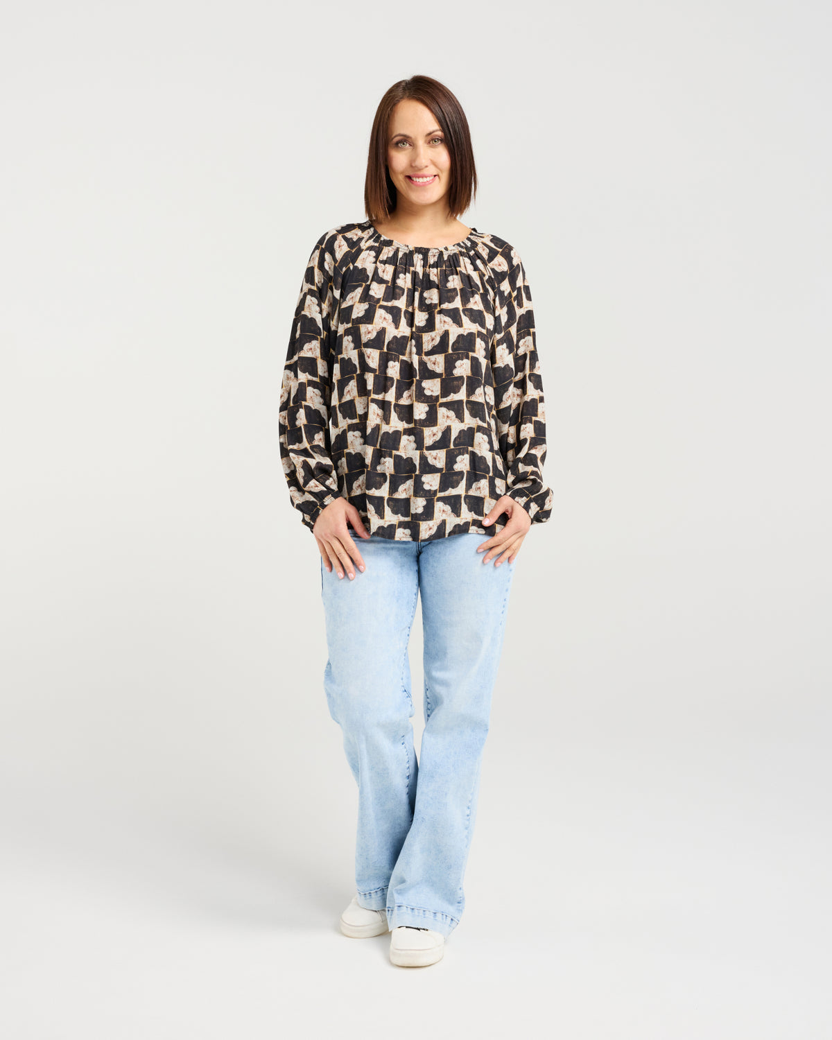 Gloria Top - Golden Grid - SEDUCE Top NZ LUMA