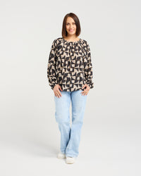 Gloria Top - Golden Grid - SEDUCE Top NZ LUMA