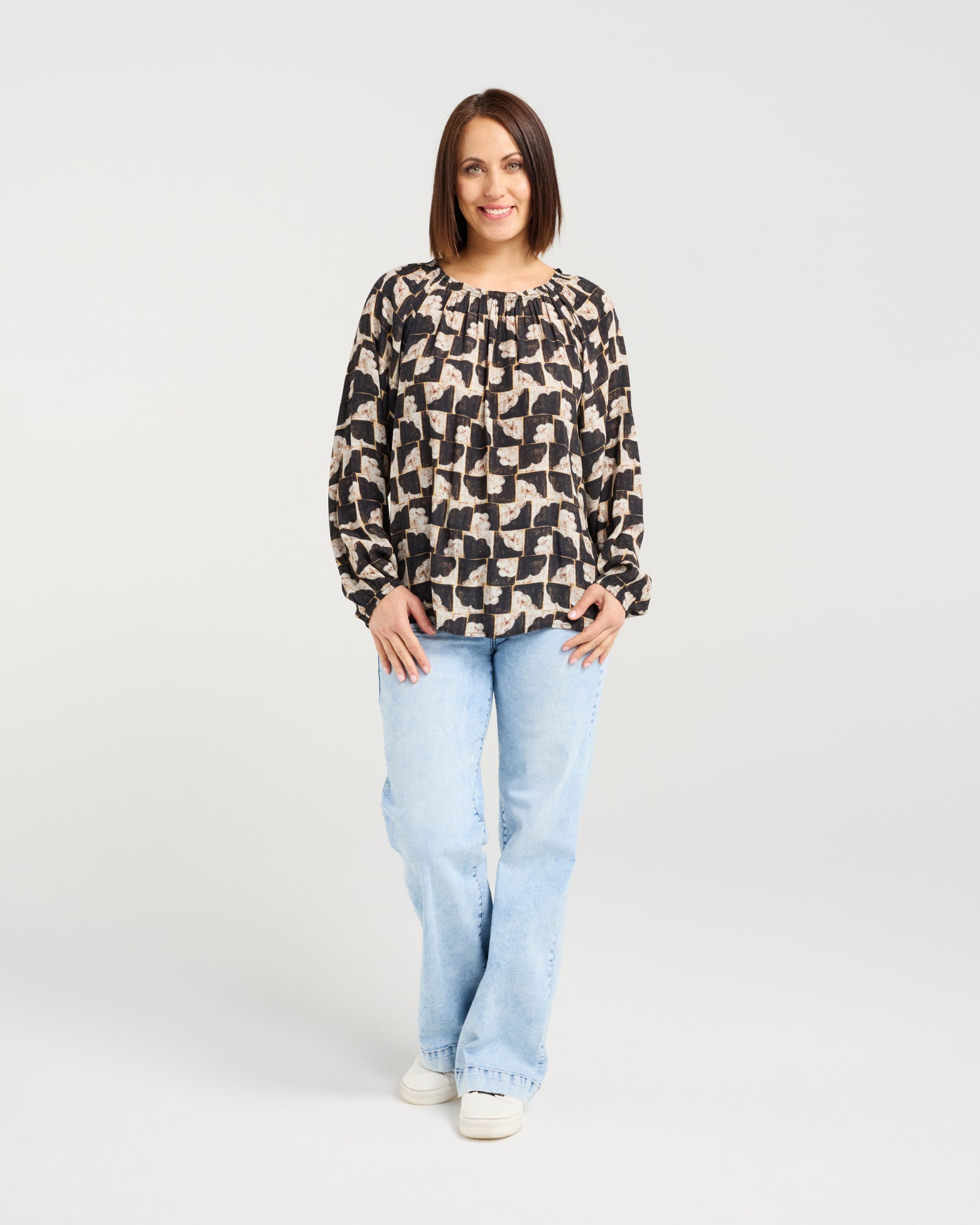 Gloria Top - Golden Grid - SEDUCE Top NZ LUMA