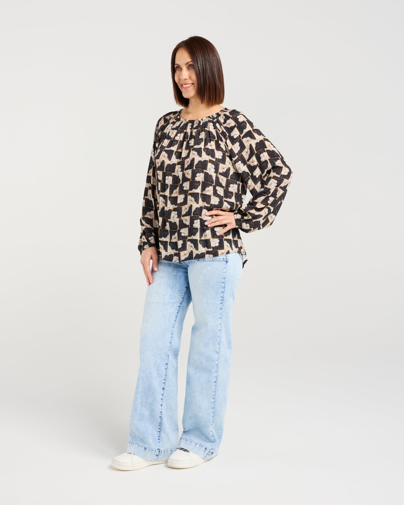 Gloria Top - Golden Grid - SEDUCE Top NZ LUMA