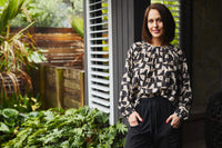 Gloria Top - Golden Grid - SEDUCE Top NZ LUMA