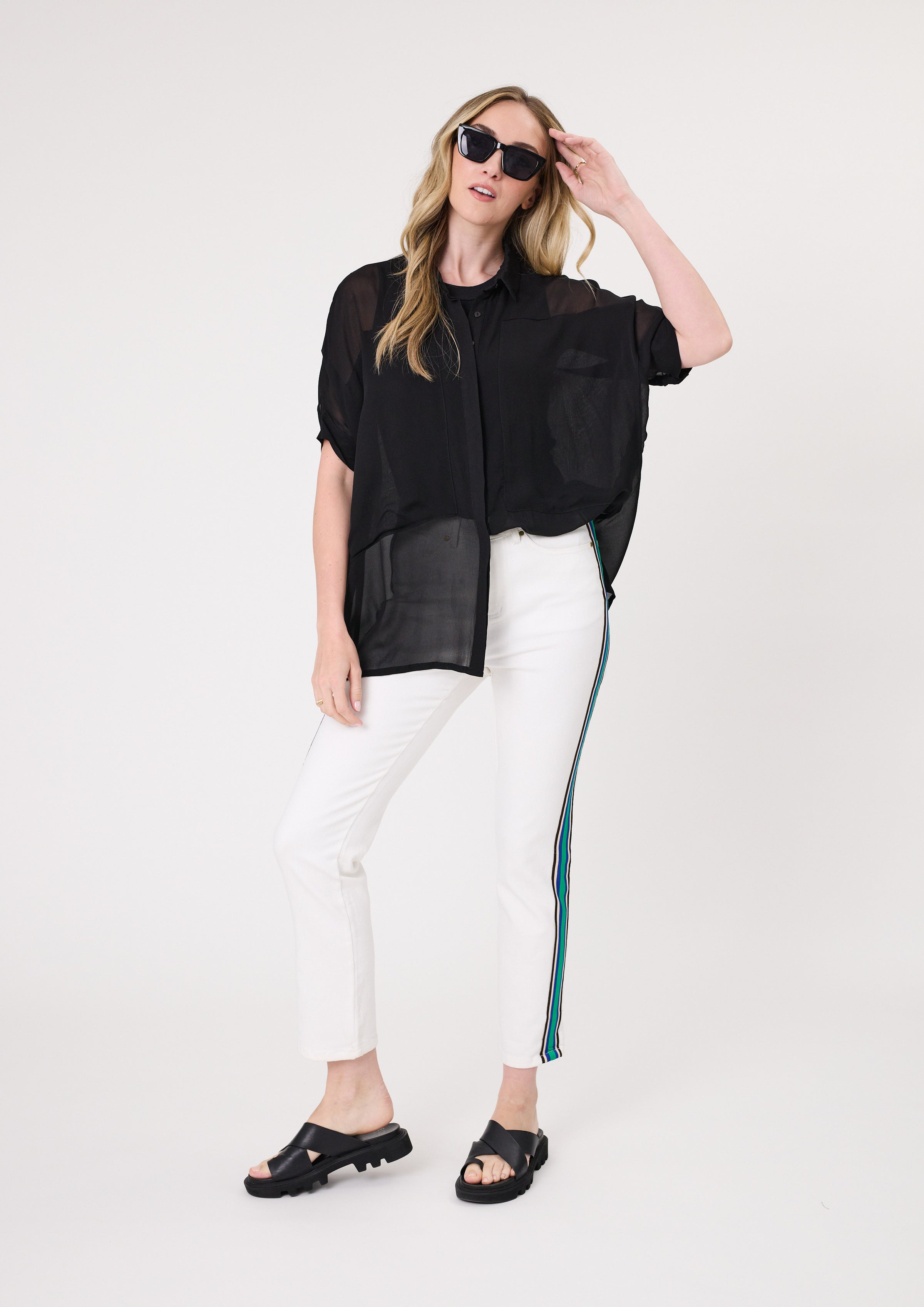 Greta Top - Black - LEMON TREE