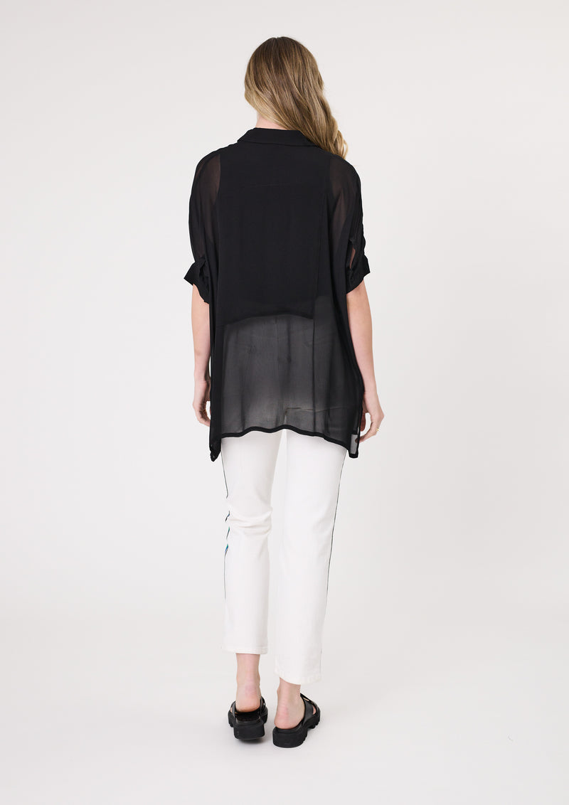 Greta Top - Black - LEMON TREE