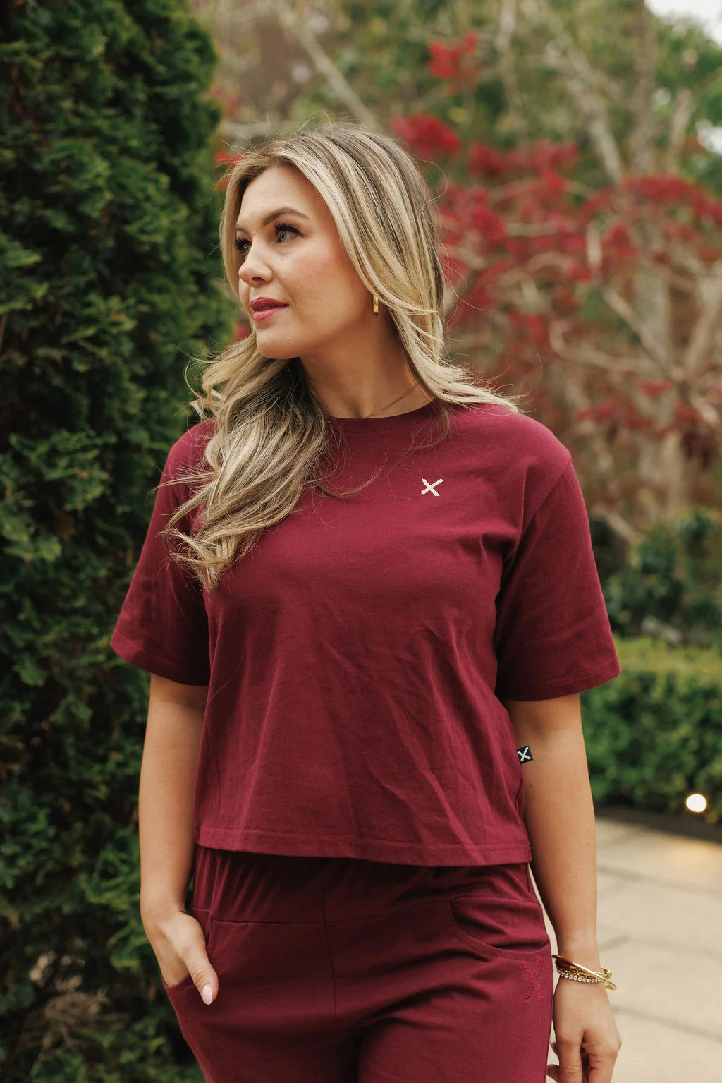 HOME LEE - Becky Tee - Merlot TOPS 12 14 18 8 10 16 NZ LUMA