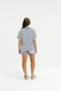 HOME LEE - Rony Tee - Off Duty Stripes TOPS NZ LUMA