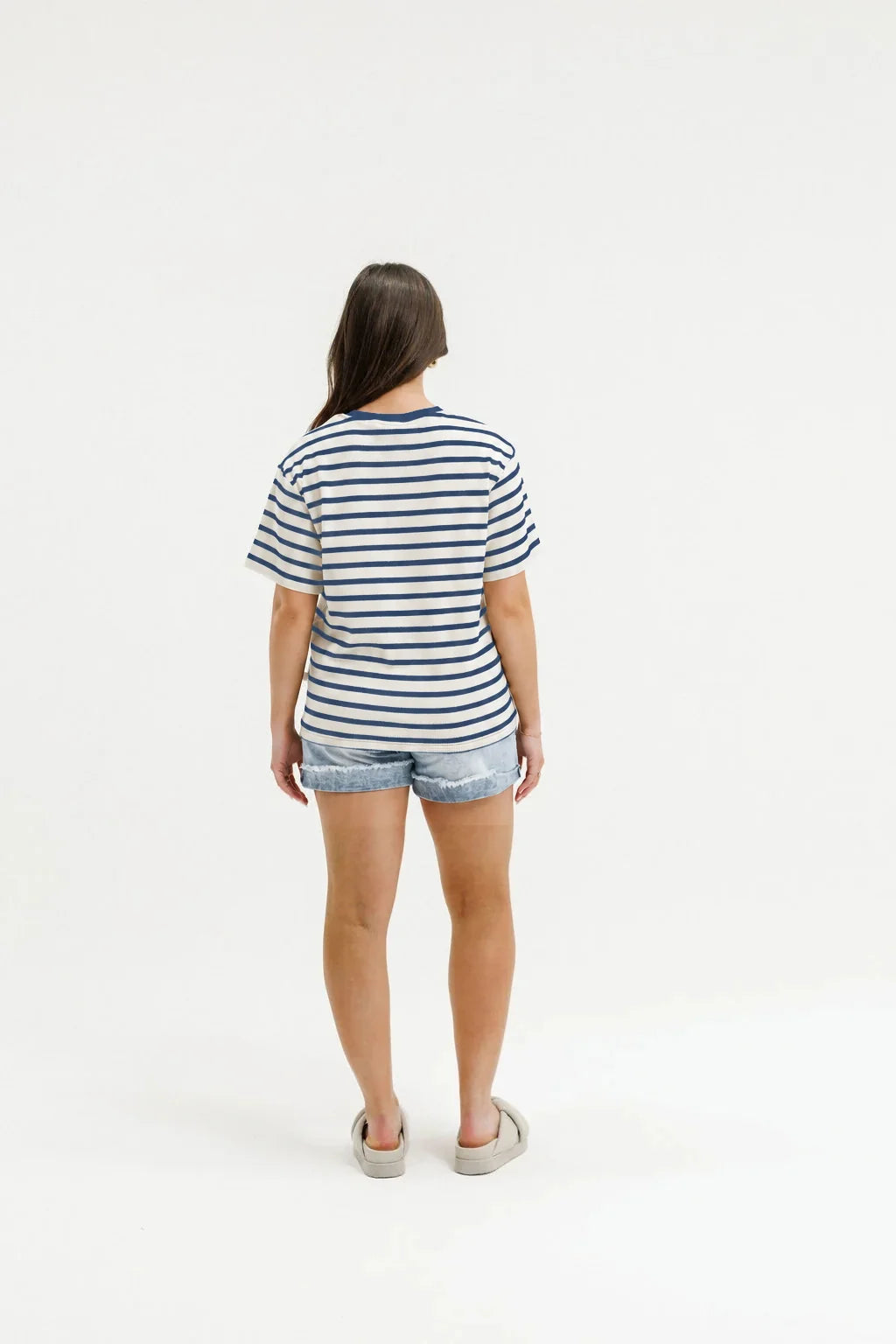 HOME LEE - Rony Tee - Off Duty Stripes TOPS NZ LUMA