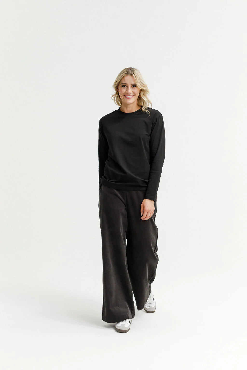 HOME-LEE Sawyer Wide Leg Pants - Graphite Pant NZ LUMA