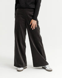 HOME-LEE Sawyer Wide Leg Pants - Graphite Pant NZ LUMA