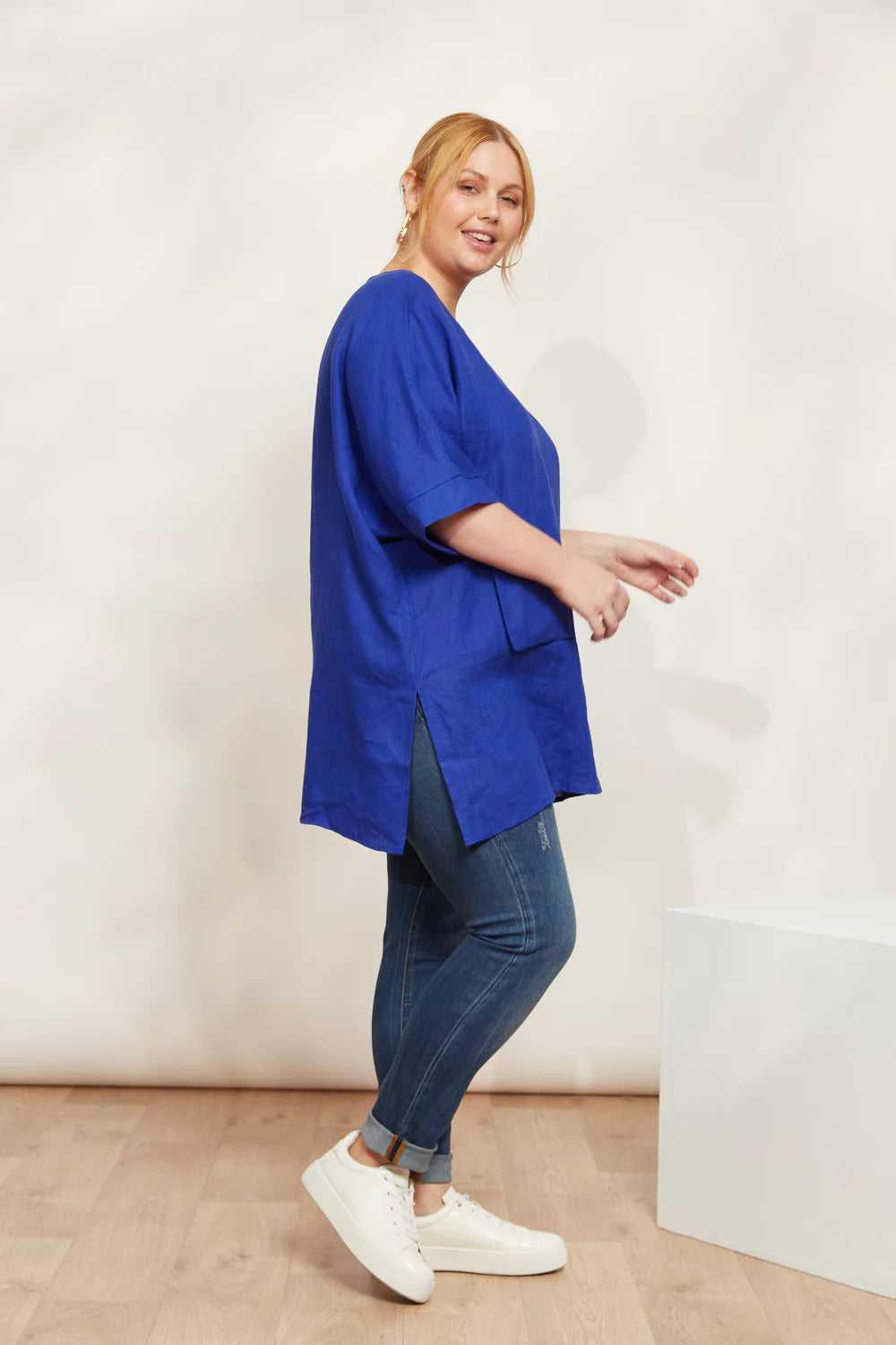 Halcyon Relaxed Top - Cobalt - EB&IVE Top NZ LUMA