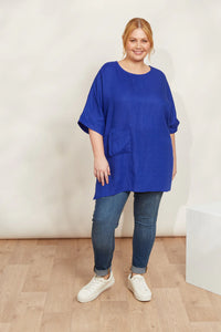 Halcyon Relaxed Top - Cobalt - EB&IVE Top NZ LUMA