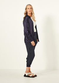 Harem Pant - Navy Stripe - LEMON TREE Pant NZ LUMA