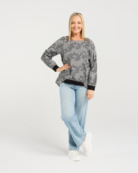 Havana Top - Floral Check - ZAFINA Top NZ LUMA