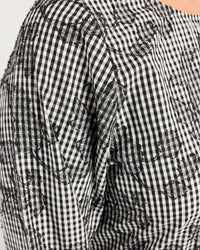 Havana Top - Floral Check - ZAFINA Top NZ LUMA