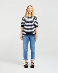 Havana Top - Navy Check - ZAFINA Top NZ LUMA