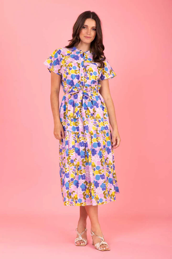 Honey Midi Shirt Dress - Floral - CHARLO Dress 10 14 16 12 18 NZ LUMA