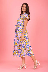 Honey Midi Shirt Dress - Floral - CHARLO Dress NZ LUMA