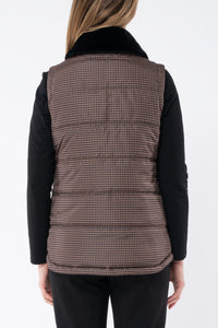 Houndstooth Puffer Vest - JUMP