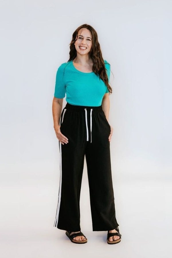 Indiana Wide Leg Pant - MOKE Pant Medium Small Large 2-XLARGE X-Large BLACK NZ LUMA