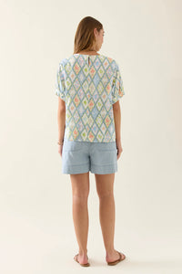 Ingrid Pleat Top - Tile- ISLE OF MINE Top NZ LUMA