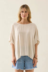 Ingrid Relaxed Top - Canvas - ISLE OF MINE Top NZ LUMA