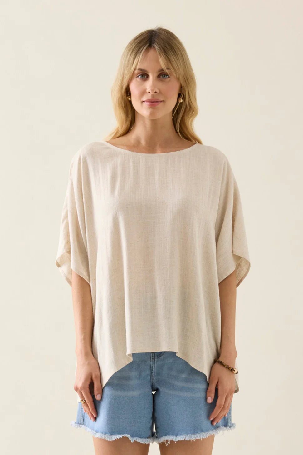Ingrid Relaxed Top - Canvas - ISLE OF MINE Top NZ LUMA