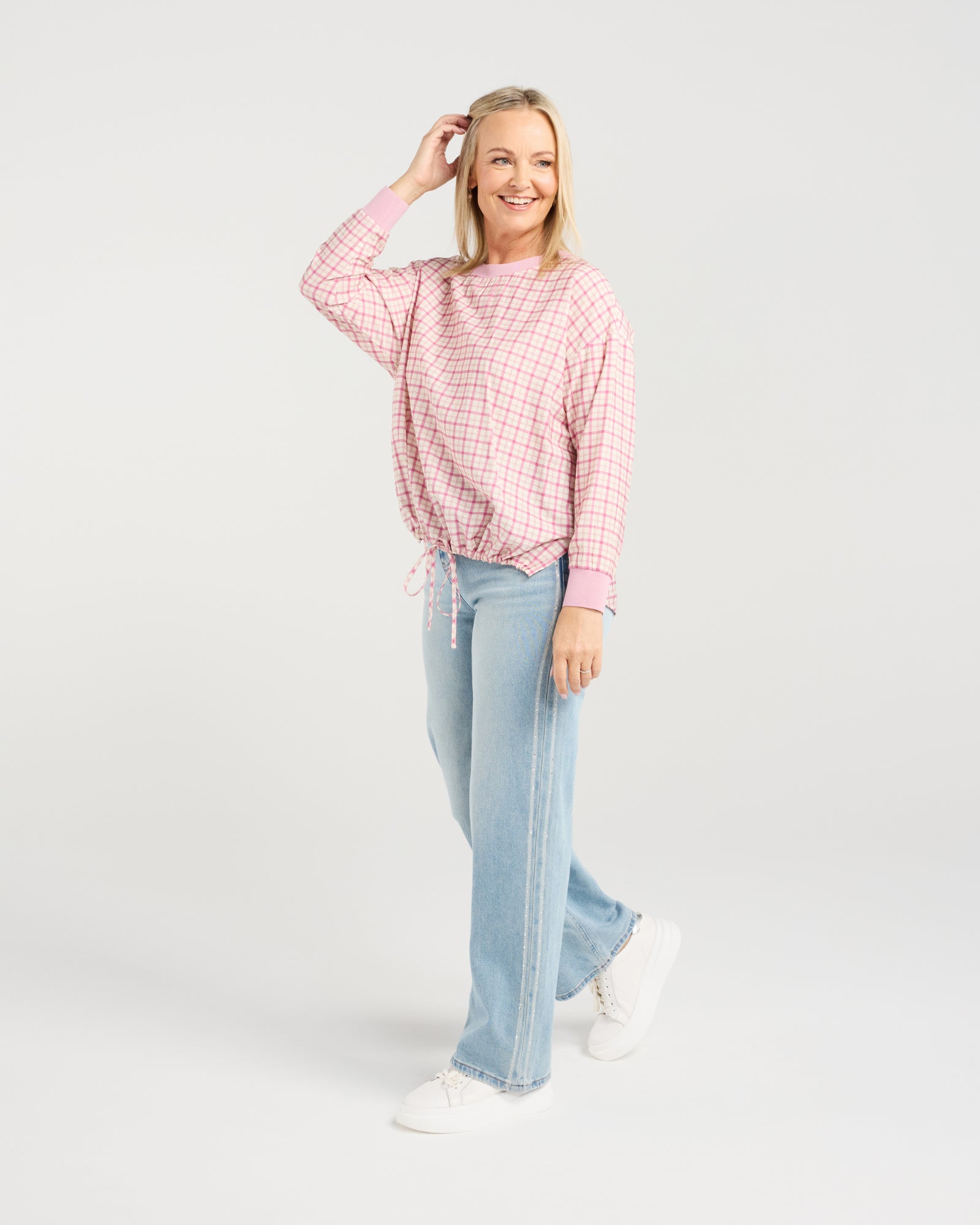 Isla Top - Pink Gridlock - SEDUCE Top NZ LUMA