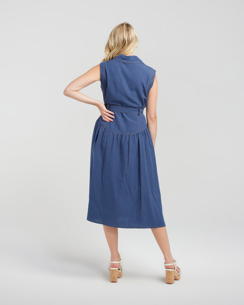 Ivy Dress - Deep Blue - ZAFINA Dress NZ LUMA