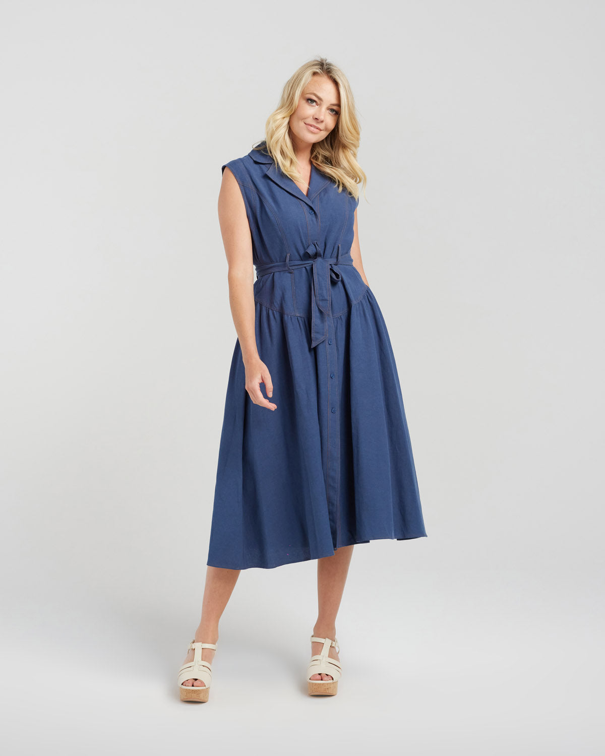 Ivy Dress - Deep Blue - ZAFINA