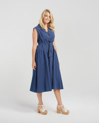 Ivy Dress - Deep Blue - ZAFINA Dress NZ LUMA