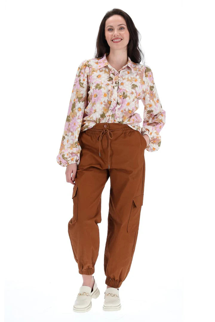 Jenn Floral Shirt - CHARLO TOPS NZ LUMA