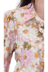 Jenn Floral Shirt - CHARLO TOPS NZ LUMA