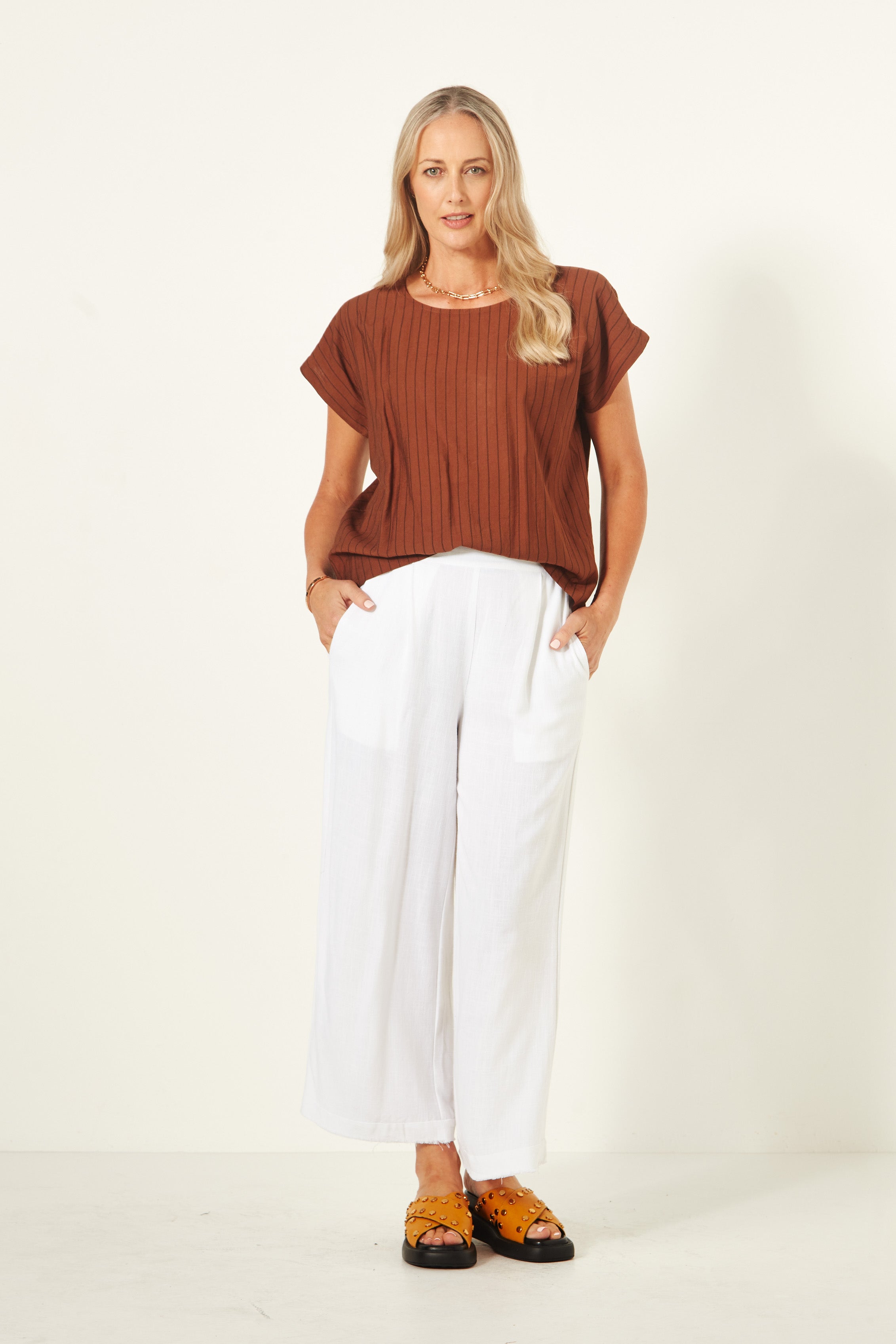 Jimena Pant - Cream - LEMON TREE Pant NZ LUMA