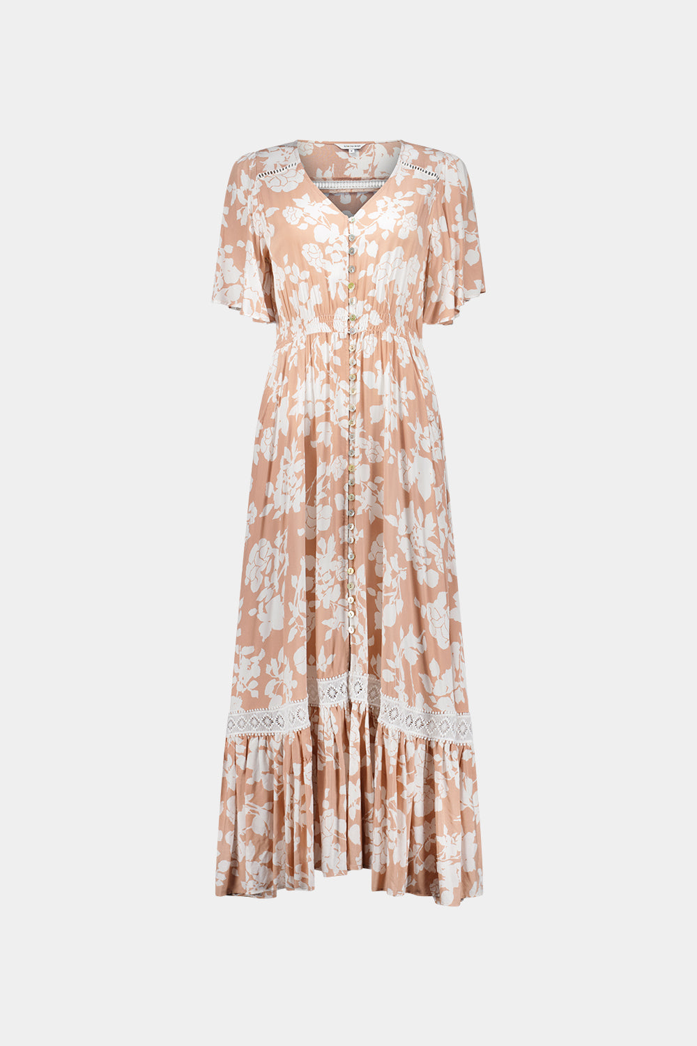 Jolander Dress - Nude Floral - LEMON TREE Dress NZ LUMA