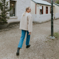 Juniper Reversible Jacket - Olive/Cream - MOKE Jacket NZ LUMA