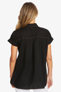 Kasbah Shirt - Black - PING PONG Top NZ LUMA