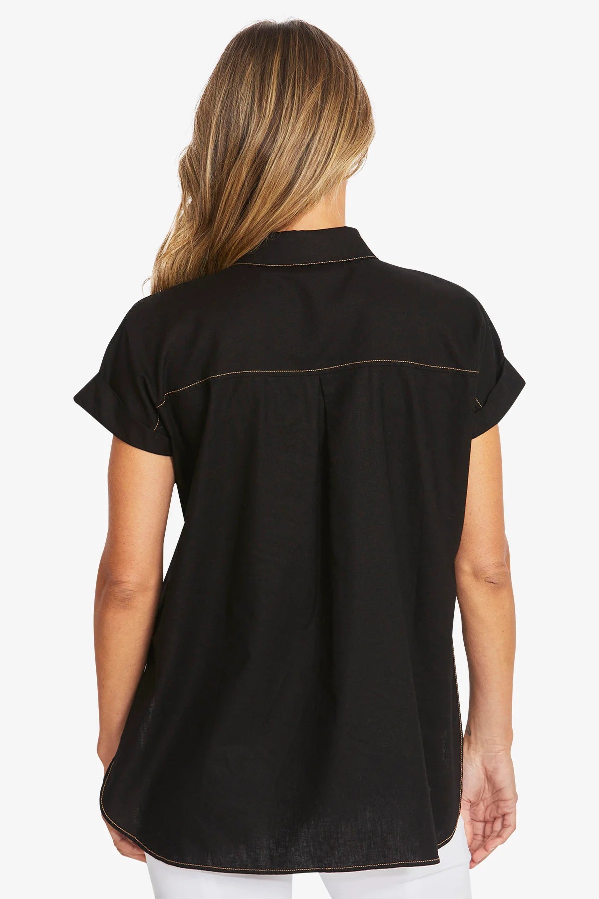 Kasbah Shirt - Black - PING PONG Top NZ LUMA