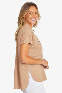 Kasbah Shirt - Wicker - PING PONG Top NZ LUMA