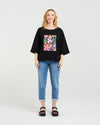 Kate T-Shirt - Black - Zafina Top NZ LUMA