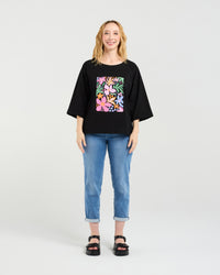 Kate T-Shirt - Black - Zafina Top NZ LUMA